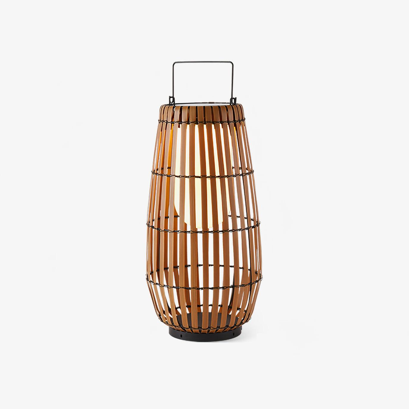 Woven Rattan Landscape Lantern Outdoor Floor Lamp IP65 Waterproof Garden Light