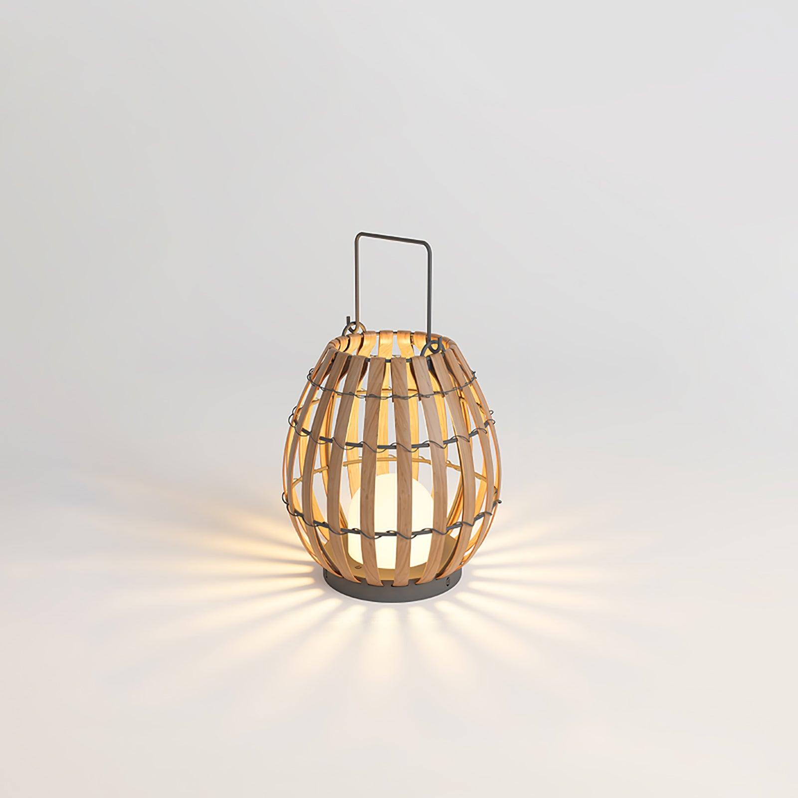 Woven Rattan Landscape Lantern Outdoor Floor Lamp IP65 Waterproof Garden Light