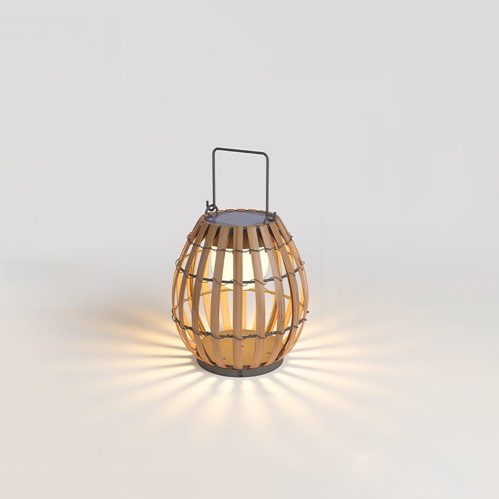 Woven Rattan Landscape Lantern Outdoor Floor Lamp IP65 Waterproof Garden Light