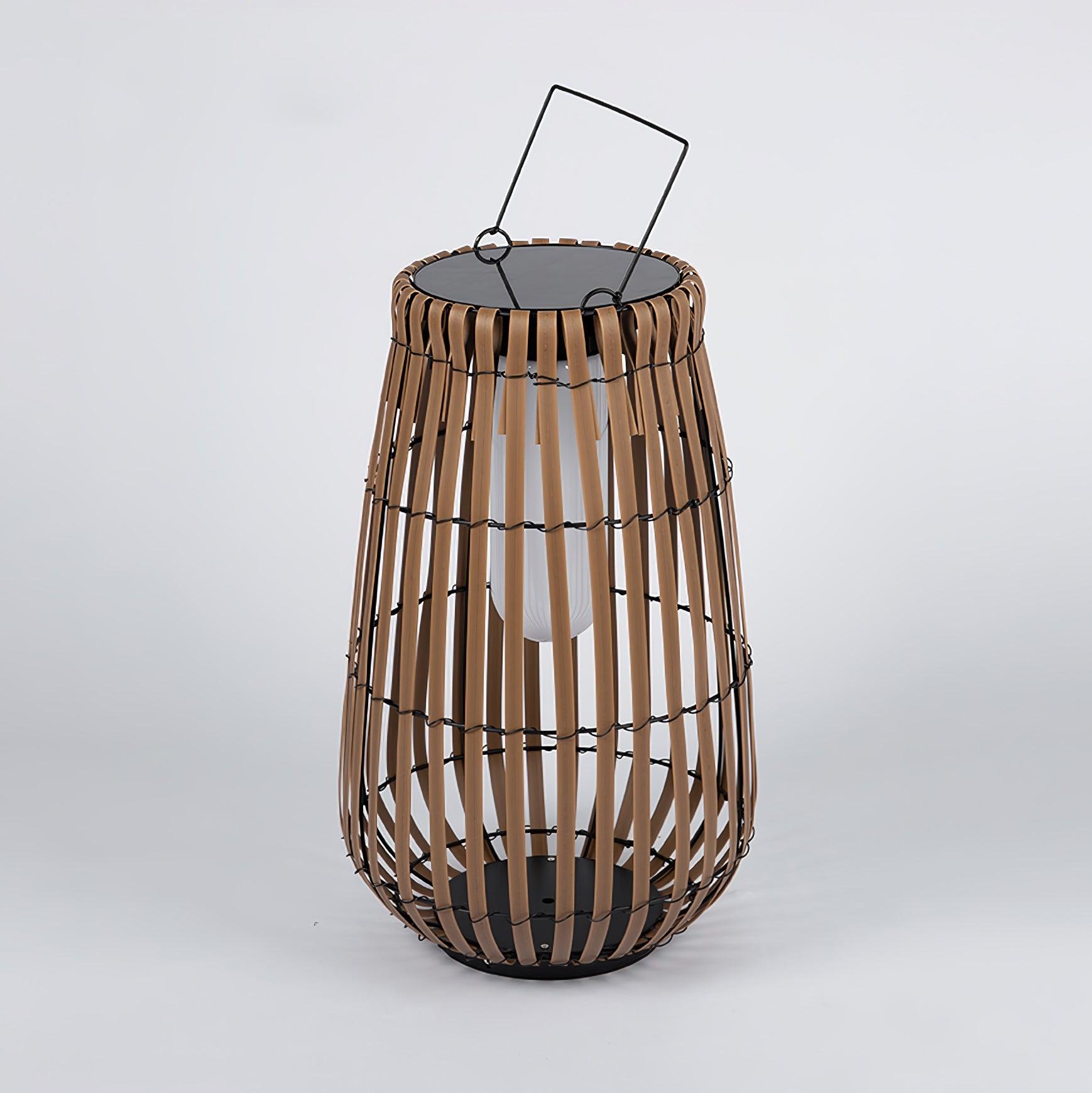 Woven Rattan Landscape Lantern Outdoor Floor Lamp IP65 Waterproof Garden Light