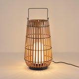 Woven Rattan Landscape Lantern Outdoor Floor Lamp IP65 Waterproof Garden Light