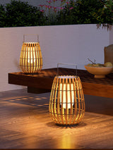 Woven Rattan Landscape Lantern Outdoor Floor Lamp IP65 Waterproof Garden Light
