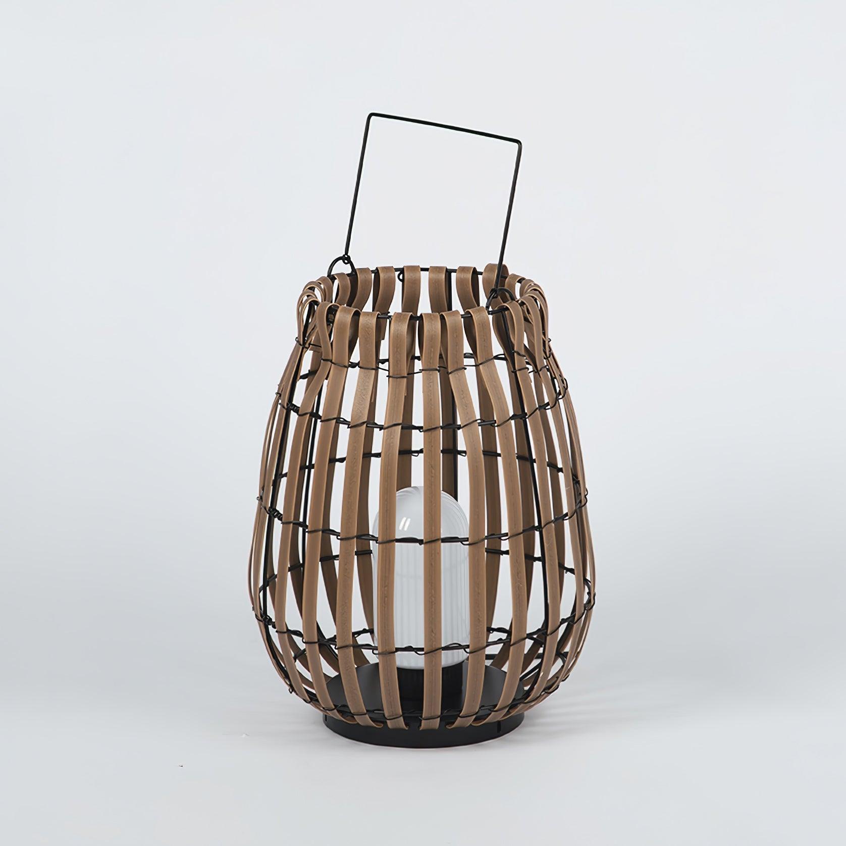 Woven Rattan Landscape Lantern Outdoor Floor Lamp IP65 Waterproof Garden Light