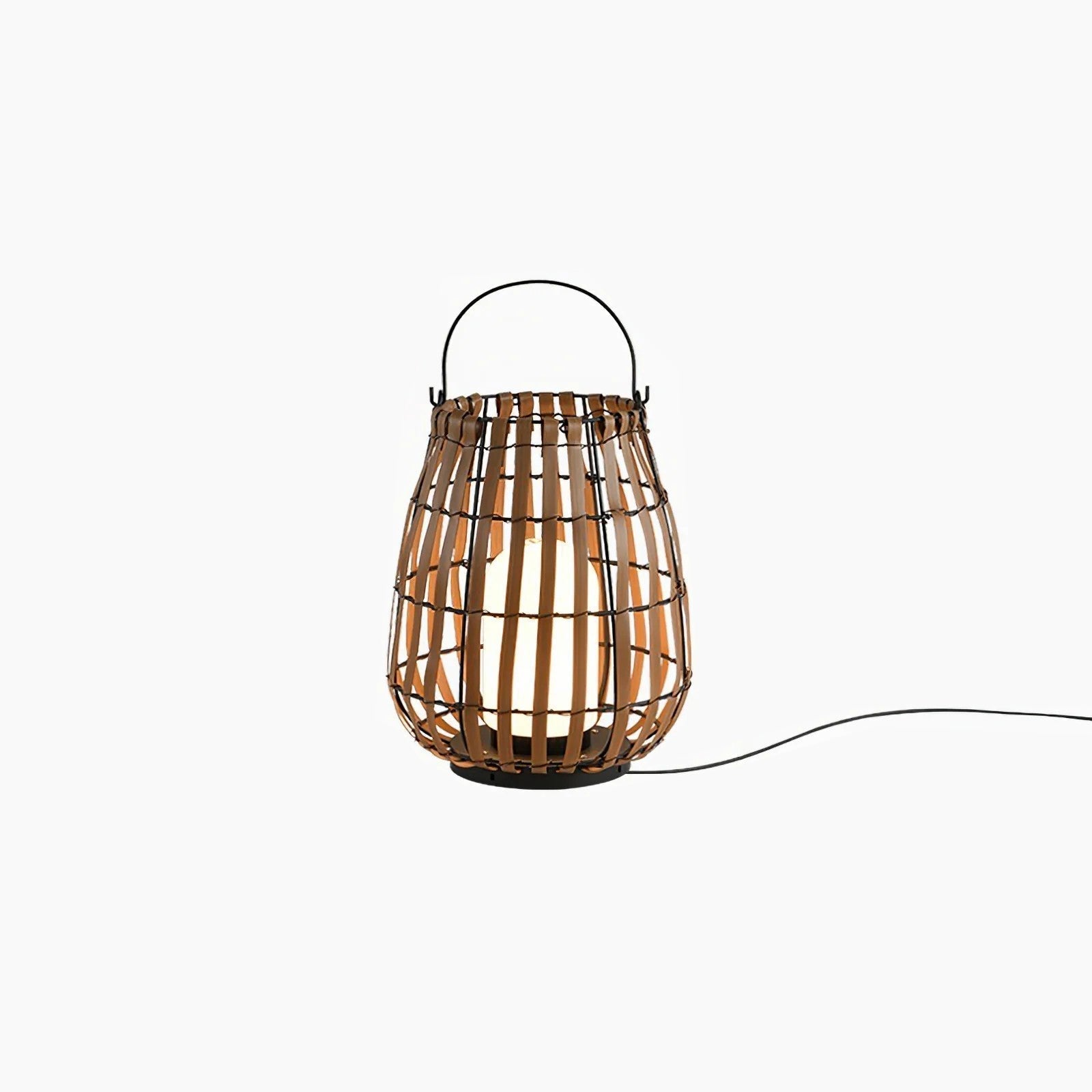 Woven Rattan Landscape Lantern Outdoor Floor Lamp IP65 Waterproof Garden Light