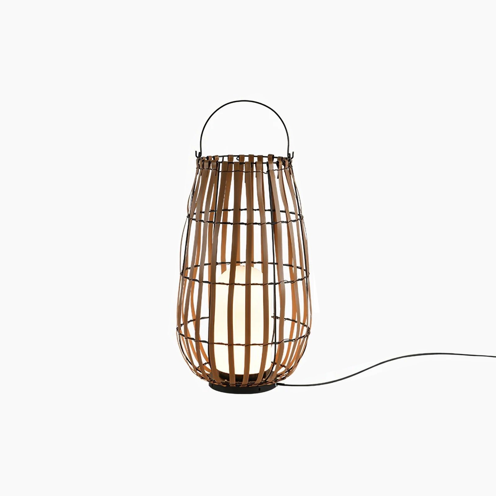Woven Rattan Landscape Lantern Outdoor Floor Lamp IP65 Waterproof Garden Light