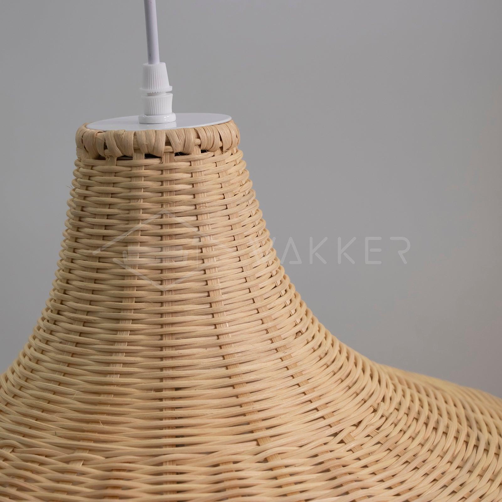 Woven Rattan Pendant Light Natural Handmade Hanging Lamp for Kitchen and Bedroom