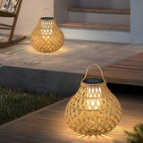 Woven Sphere Solar Lantern Decorative Outdoor Garden Lamp and Architectural Table Light