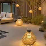 Woven Sphere Solar Lantern Decorative Outdoor Garden Lamp and Architectural Table Light
