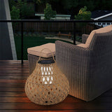 Woven Sphere Solar Lantern Decorative Outdoor Garden Lamp and Architectural Table Light