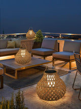 Woven Sphere Solar Lantern Decorative Outdoor Garden Lamp and Architectural Table Light