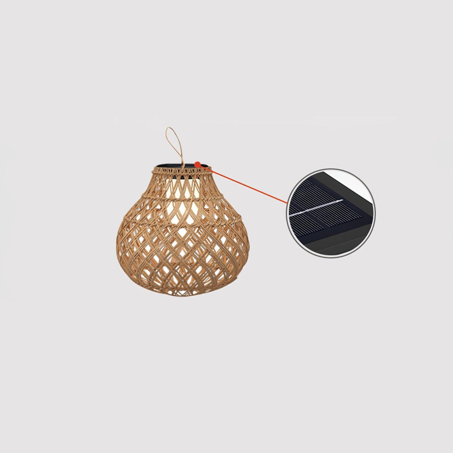 Woven Sphere Solar Lantern Decorative Outdoor Garden Lamp and Architectural Table Light
