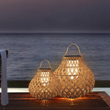 Woven Sphere Solar Lantern Decorative Outdoor Garden Lamp and Architectural Table Light