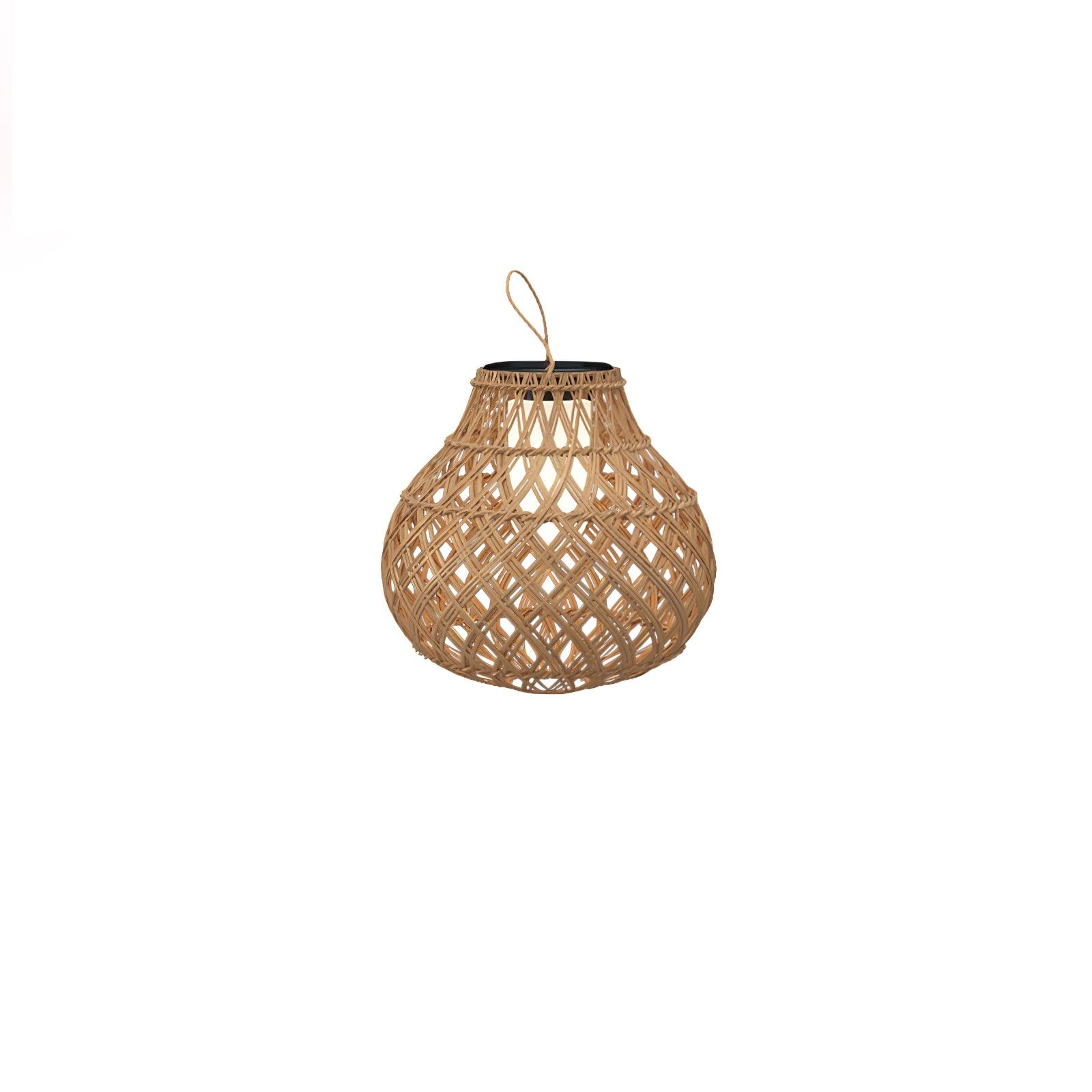 Woven Sphere Solar Lantern Decorative Outdoor Garden Lamp and Architectural Table Light