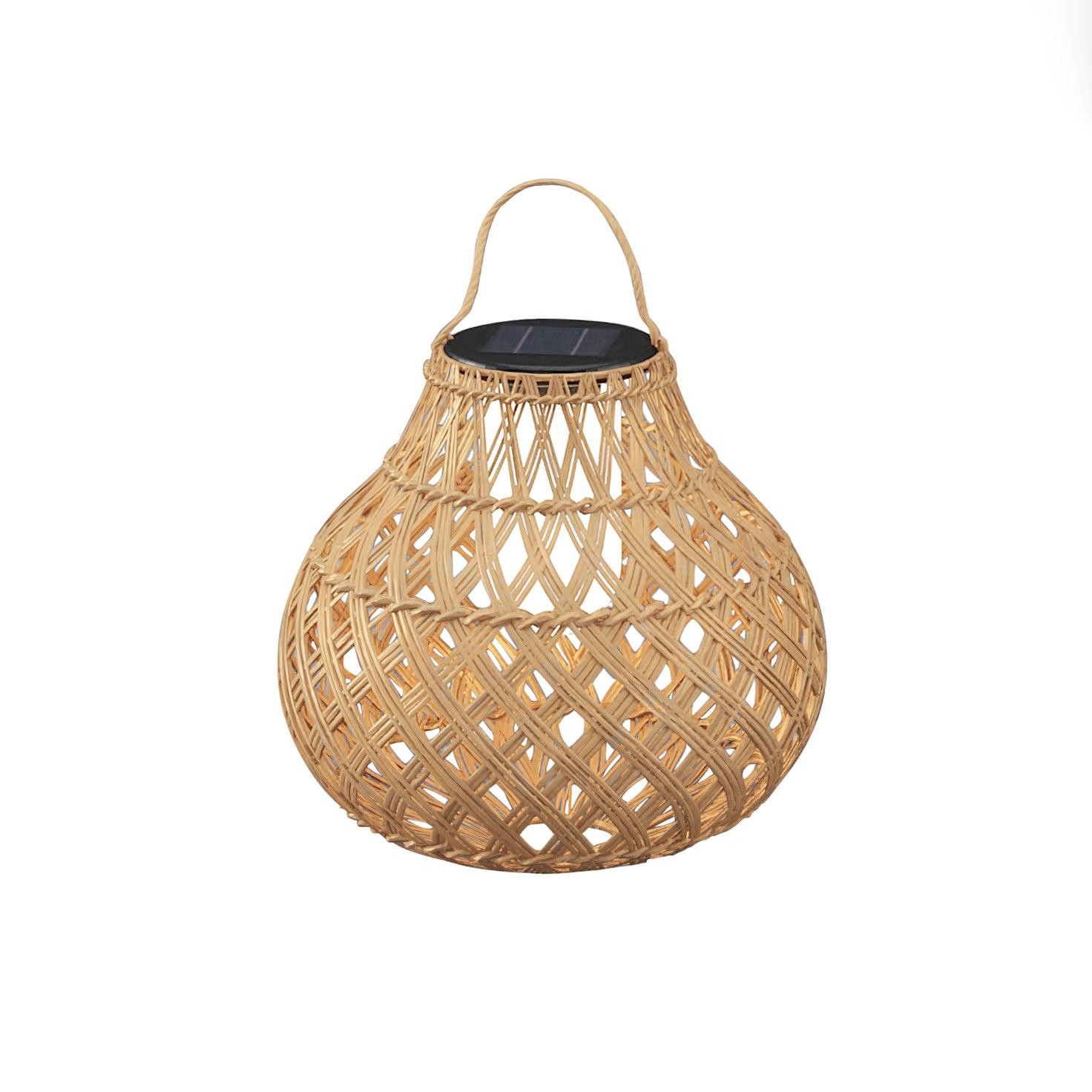 Woven Sphere Solar Lantern Decorative Outdoor Garden Lamp and Architectural Table Light