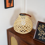 Woven Sphere Solar Lantern Decorative Outdoor Garden Lamp and Architectural Table Light