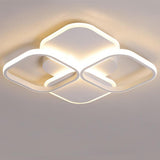 Modern Geometric Square LED Ceiling Light Flush Mount Fixture for Bedroom and Living Room