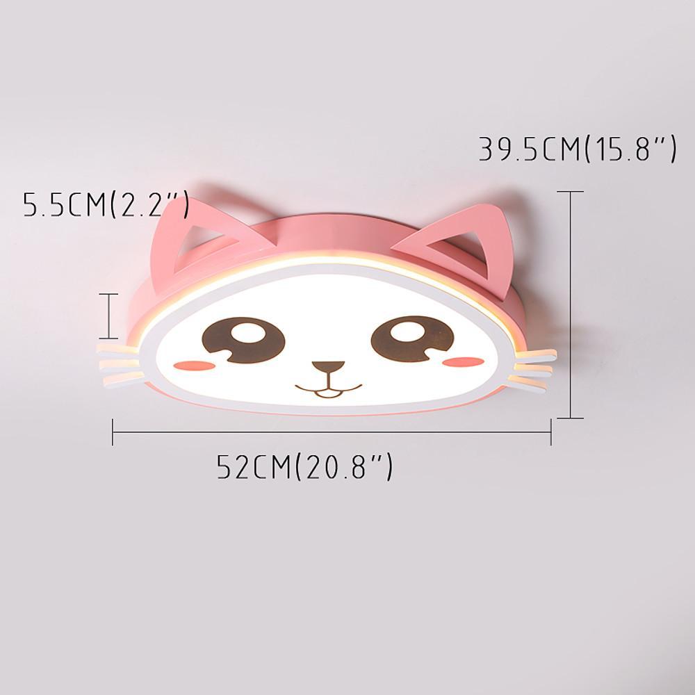 Cute Kitten Shape LED Flush Mount Ceiling Light for Kids Bedroom and Nursery