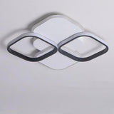 Modern Geometric Overlapping Squares LED Flush Mount Ceiling Light Cluster Fixture