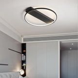 Modern Circle Rectangle Combined LED Flush Mount Ceiling Light Geometric Minimalist Fixture