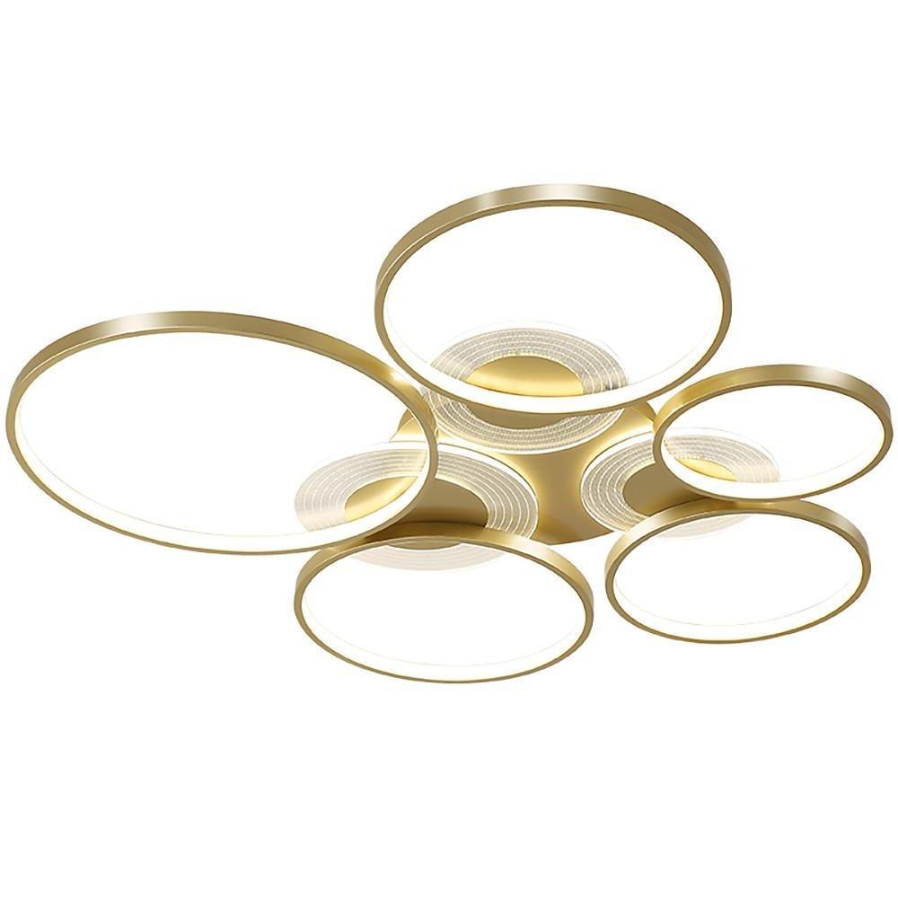 Modern Geometric Circle LED Flush Mount Ceiling Lamp for Minimalist Interior Lighting
