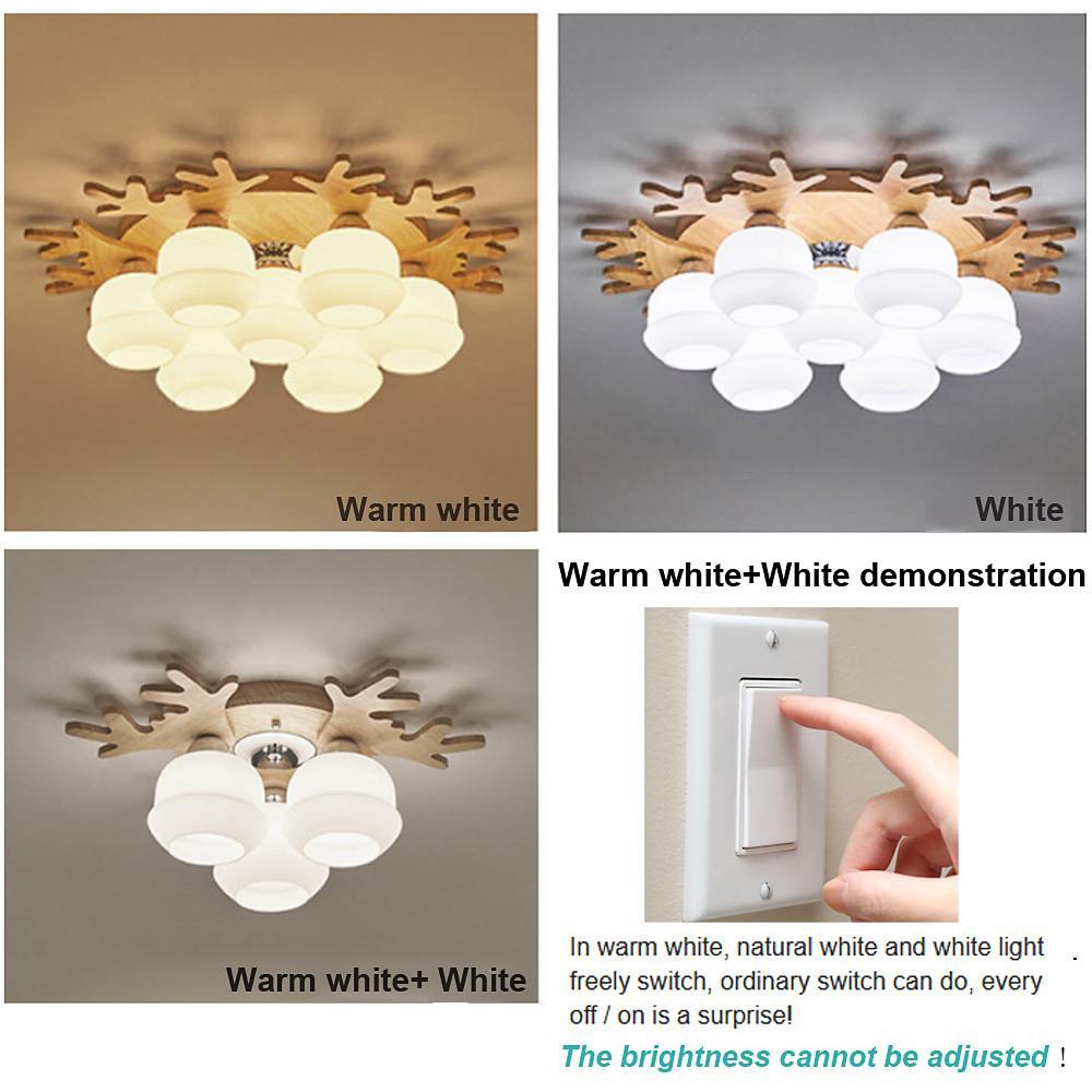 Modern Bamboo Globe Cluster Flush Mount Ceiling Light for Bedroom Living Room 3 5 7 Light