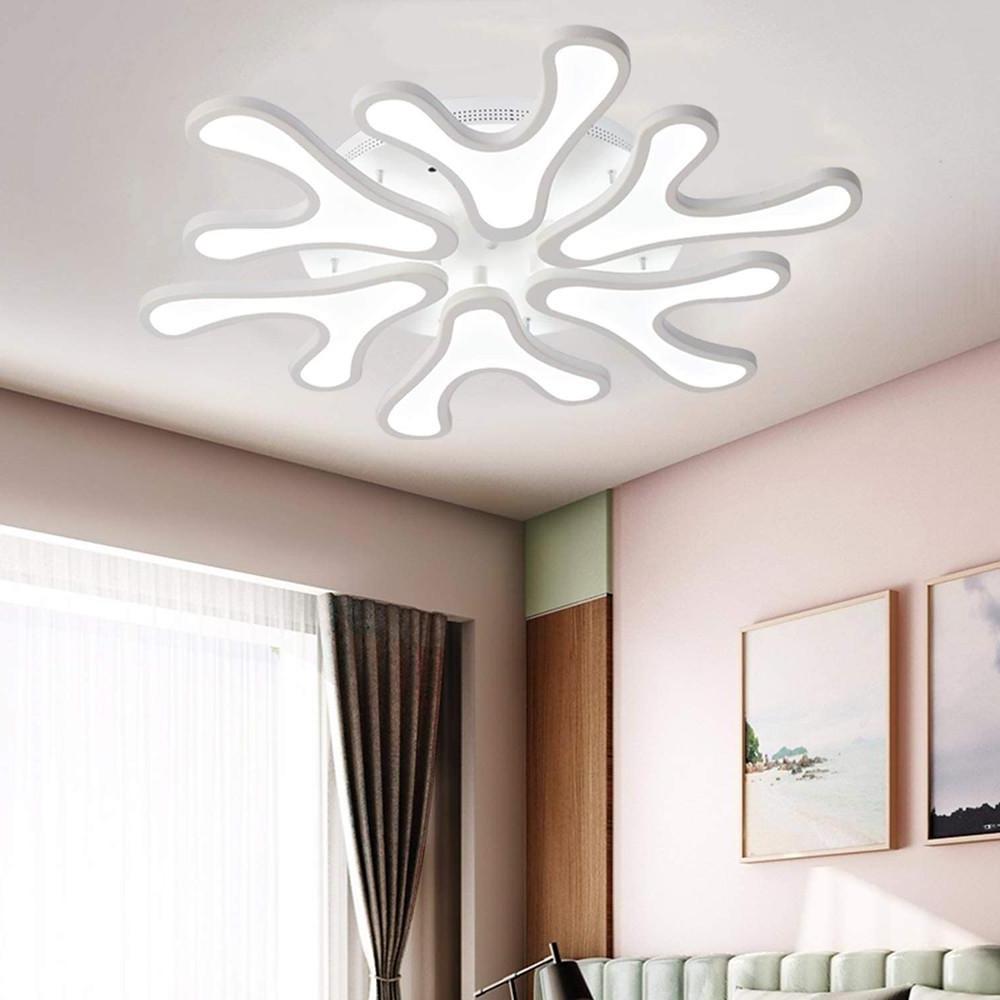 Modern Nordic Flower LED Flush Mount Ceiling Light Dimmable Petal Design Lighting Fixture