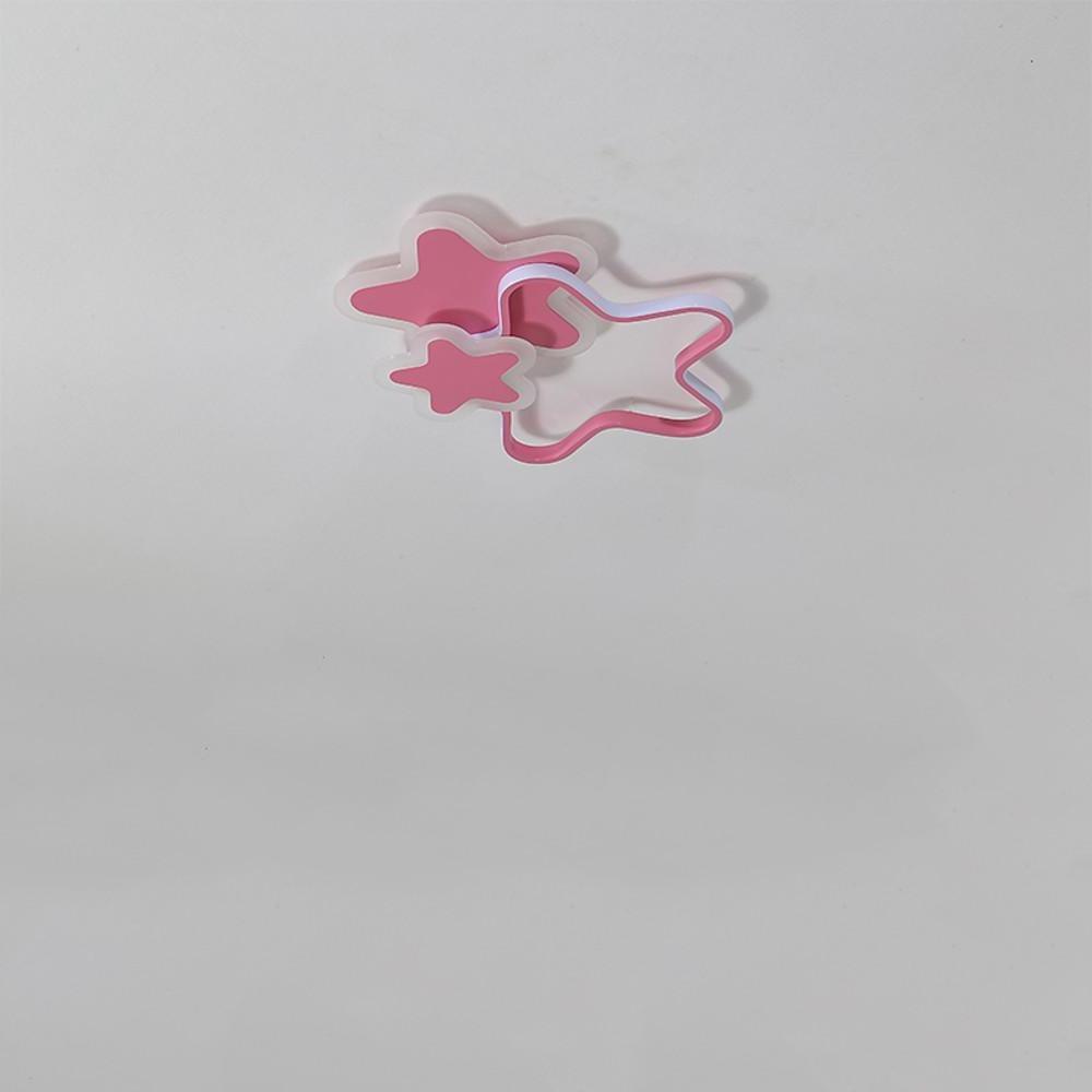 Modern Triple Star LED Flush Mount Ceiling Light for Childrens Bedroom and Nursery Decor