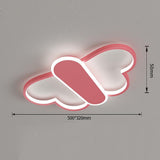Modern Butterfly LED Flush Mount Ceiling Light Dimmable Remote Control Kids Bedroom Fixture