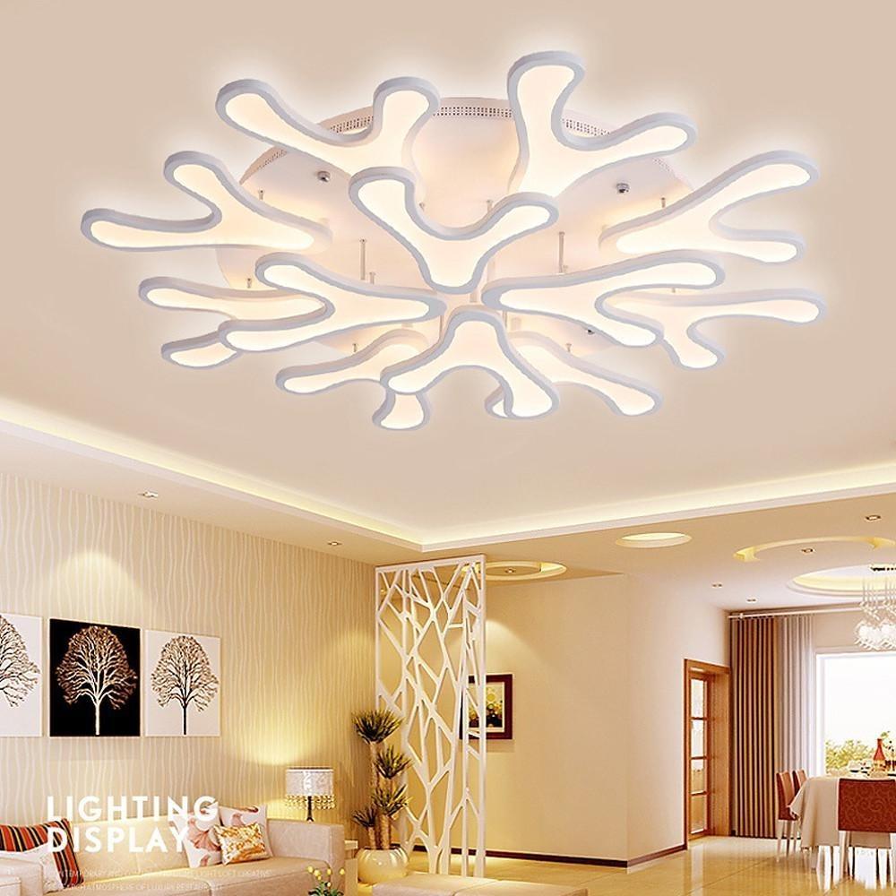 Modern Nordic Flower LED Flush Mount Ceiling Light Dimmable Petal Design Lighting Fixture