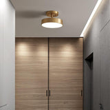 Modern Gold Circular LED Flush Mount Ceiling Light Adjustable Nordic Indoor Lighting