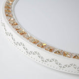 Modern White Circular Geometric Pattern LED Ceiling Light Flush Mount Fixture