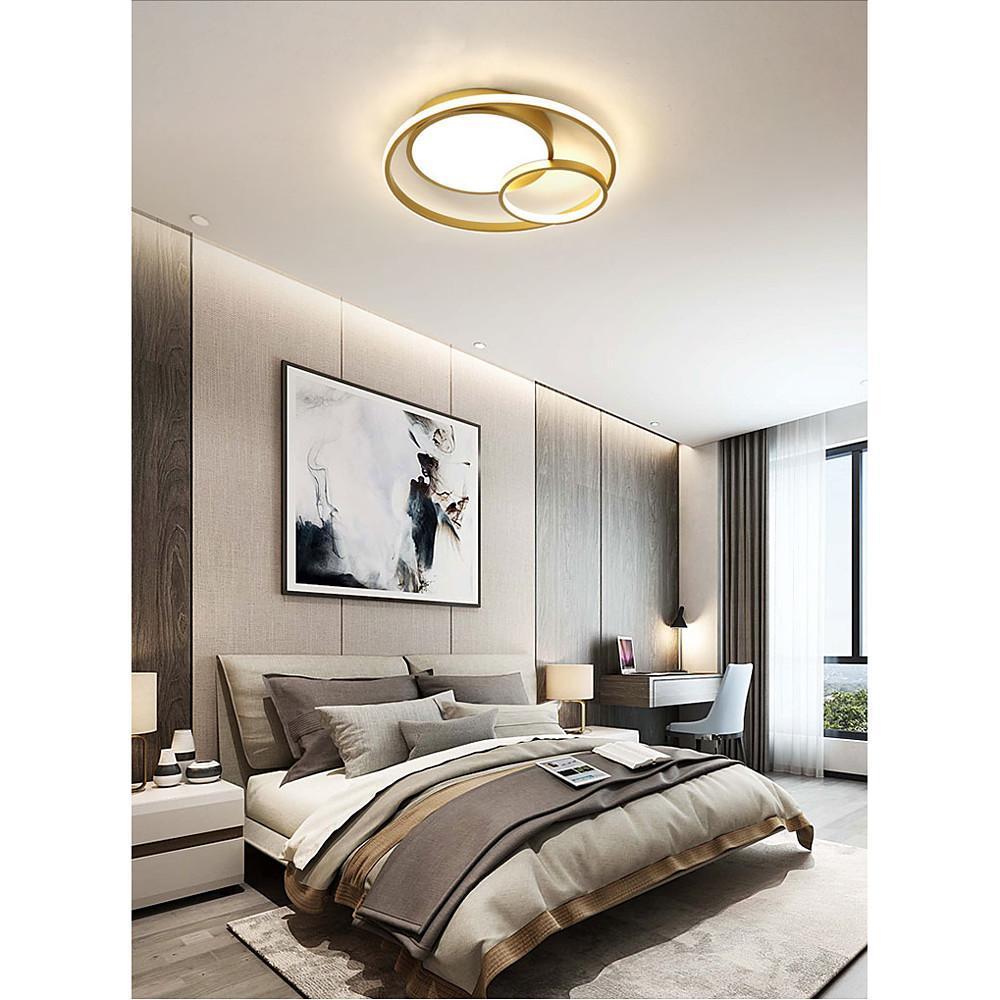 Modern 3 Ring LED Ceiling Lamp Minimalist Acrylic Flush Mount Lighting for Living Room