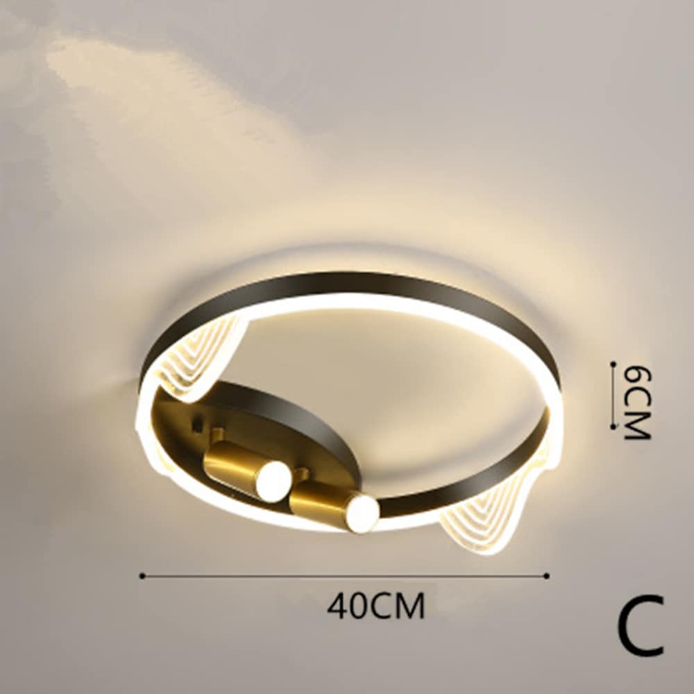 Minimalist Black Circular LED Flush Mount Ceiling Light for Modern Entryway and Corridor Decor