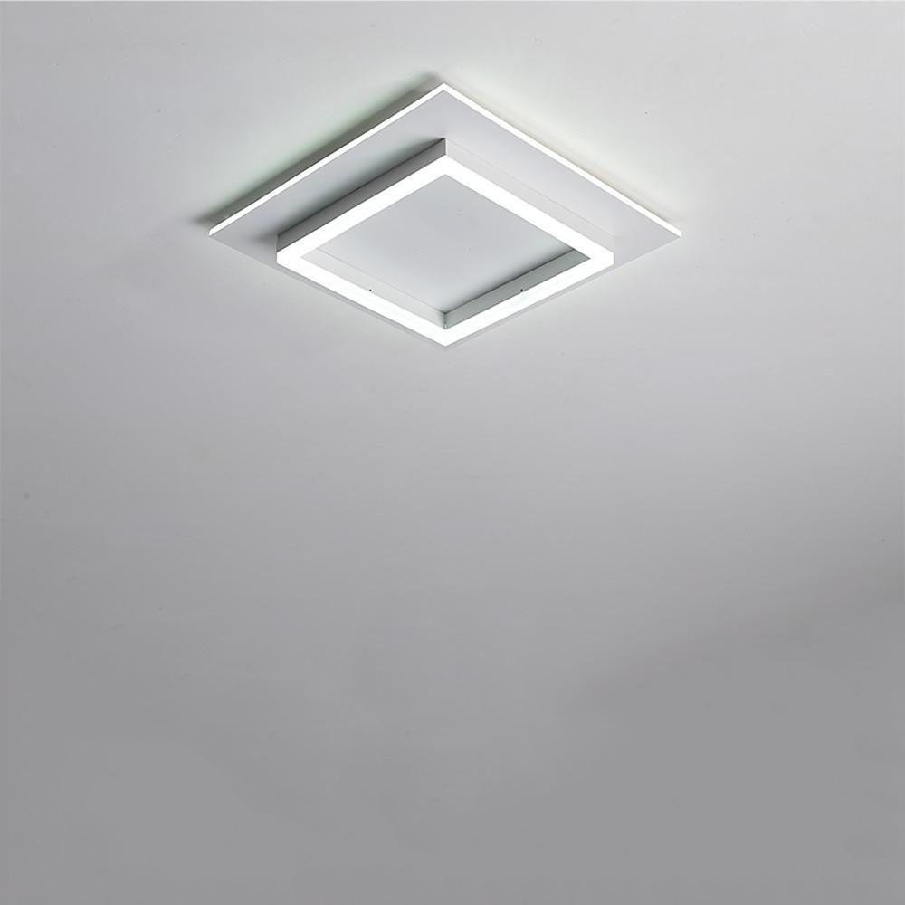 Modern Double Square LED Flush Mount Ceiling Light for Bedroom and Living Room