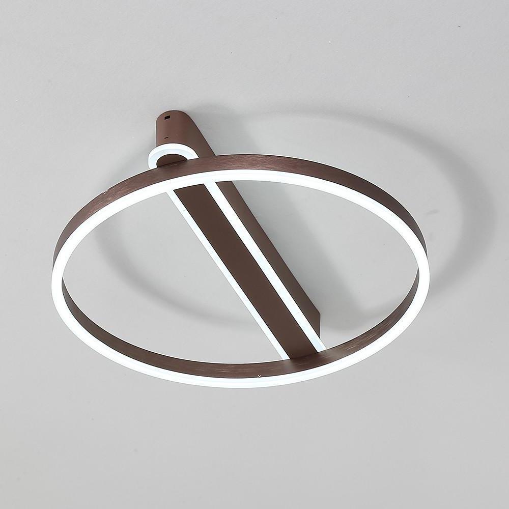 Modern Circle Design Dimmable LED Flush Mount Ceiling Light for Bedroom Living Room Dining