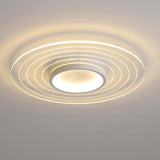 Modern Geometric Multiple Circles Dimmable LED Flush Mount Ceiling Light Fixture for Living Room