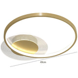 Modern Geometric Circle LED Flush Mount Ceiling Lamp for Minimalist Interior Lighting