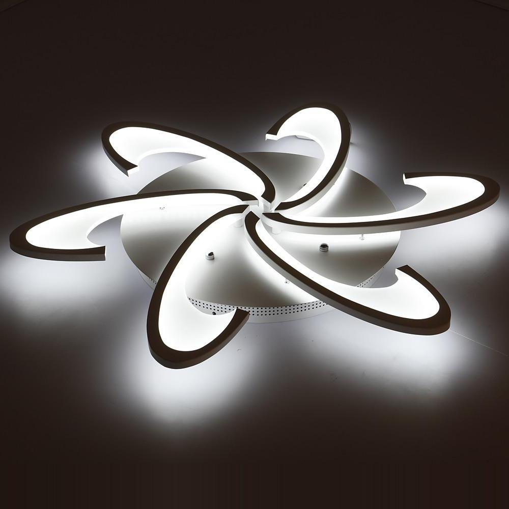 Contemporary Geometric Wave LED Flush Mount Ceiling Light Modern Circle Dimmable Fixture