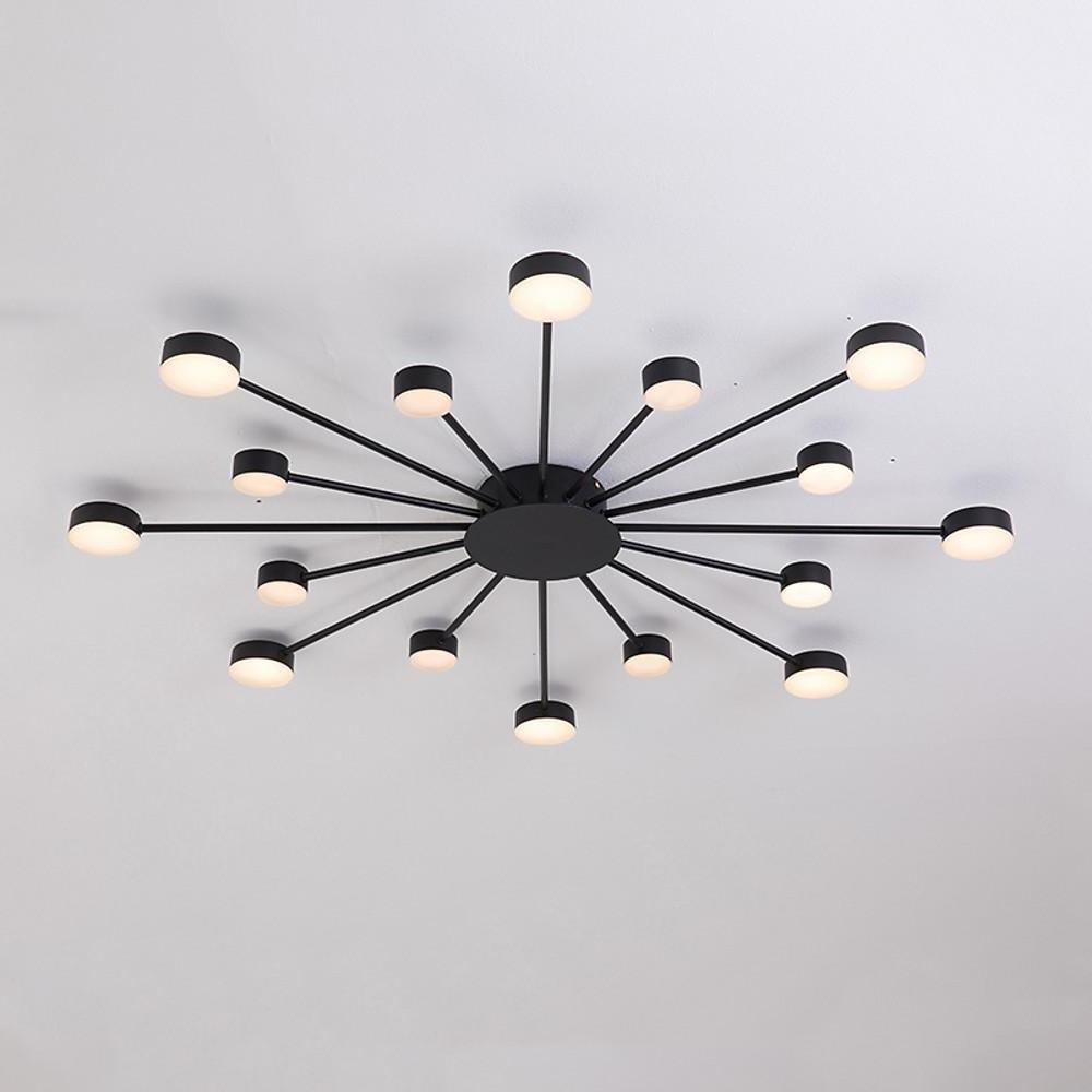 Modern 16 Light LED Cluster Flush Mount Ceiling Lamp for Living Room and Kitchen