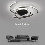 Modern Geometric 30 Inch Circular LED Flush Mount Light for Living Room and Bedroom
