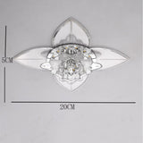 Modern 4 Pointed Star LED Crystal Ceiling Light Multi Color Flush Mount for Bedroom