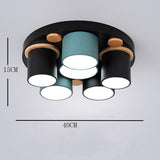 Modern Geometric Lantern LED Flush Mount Ceiling Light Fixture for Living Room and Bedroom Lighting