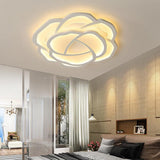Modern Flower Shape Dimmable LED Ceiling Light Flush Mount Fixture for Bedroom