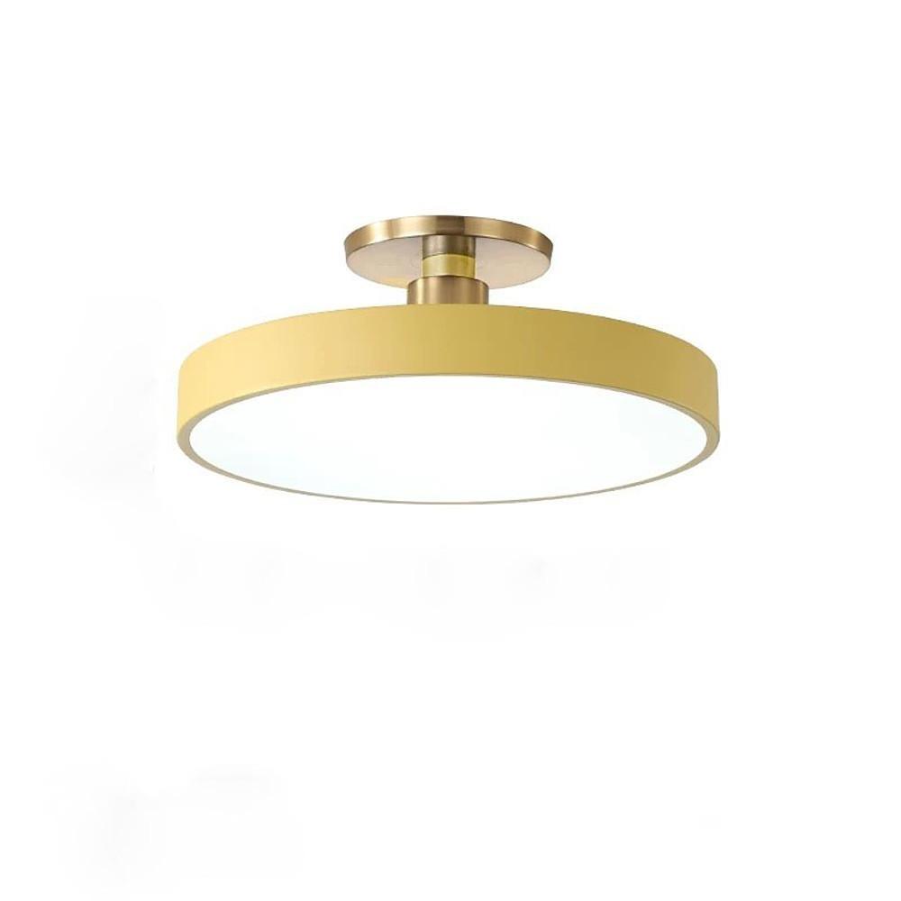 Modern 16 Inch Round LED Flush Mount Ceiling Light Circular Metal Fixture for Home Lighting