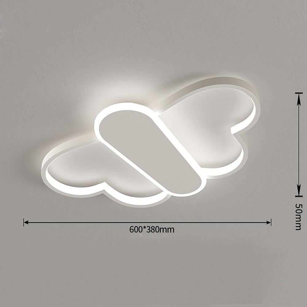 Modern Butterfly LED Flush Mount Ceiling Light Dimmable Remote Control Kids Bedroom Fixture
