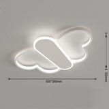 Modern Butterfly LED Flush Mount Ceiling Light Dimmable Remote Control Kids Bedroom Fixture