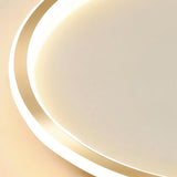 Modern Geometric Circular LED Flush Mount Ceiling Light Minimalist Metal Luminaire for Living Room