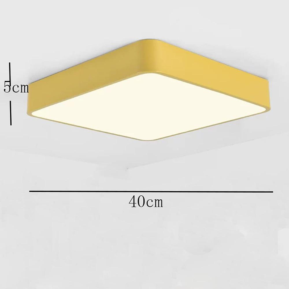 Minimalist Square LED Flush Mount Ceiling Light Modern PVC Metal Fixture for Bedrooms