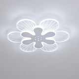 Modern Geometric Flower LED Flush Mount Ceiling Light Acrylic Dimmable Bedroom Fixture