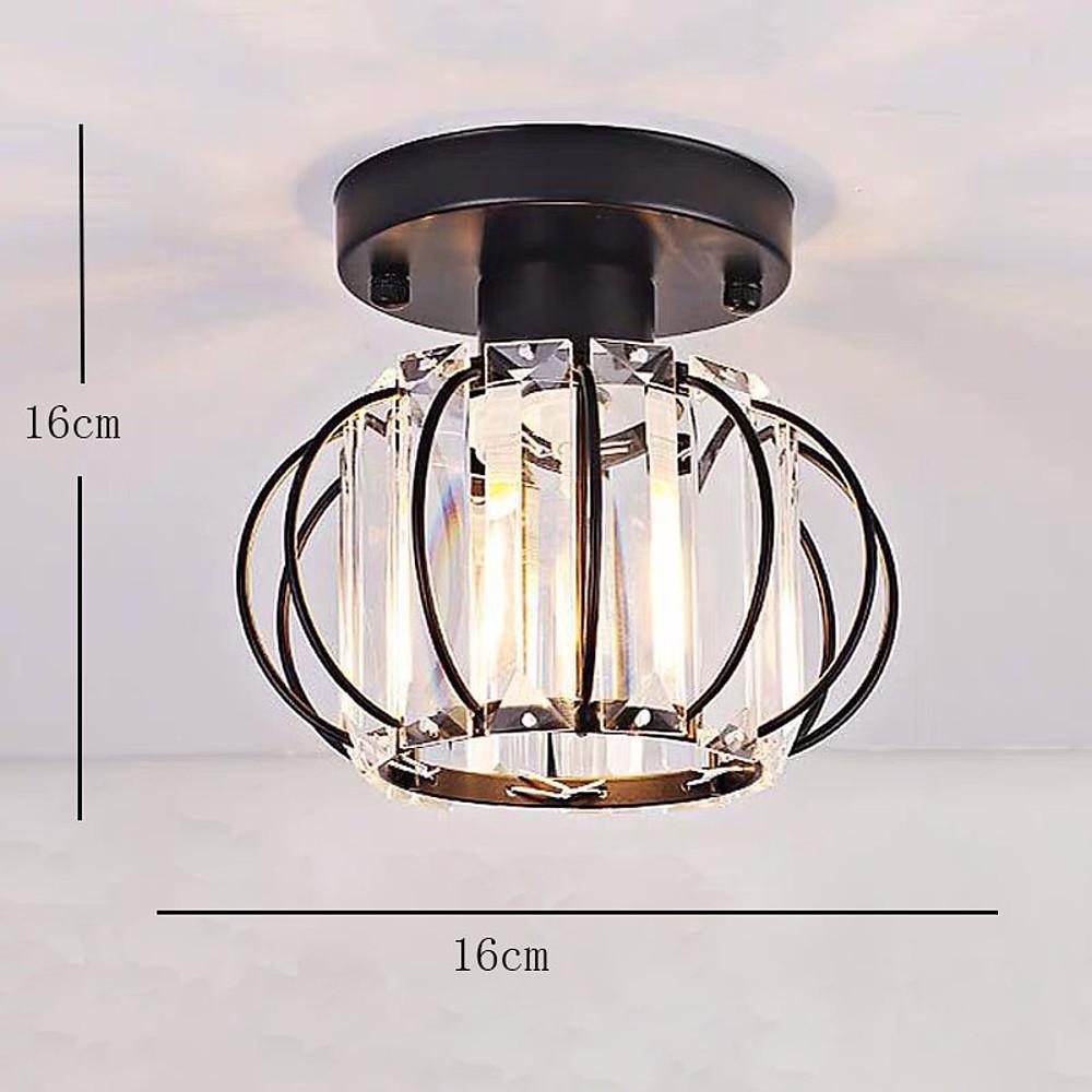 Modern Crystal Oval LED Flush Mount Ceiling Light for Hallway and Bedroom